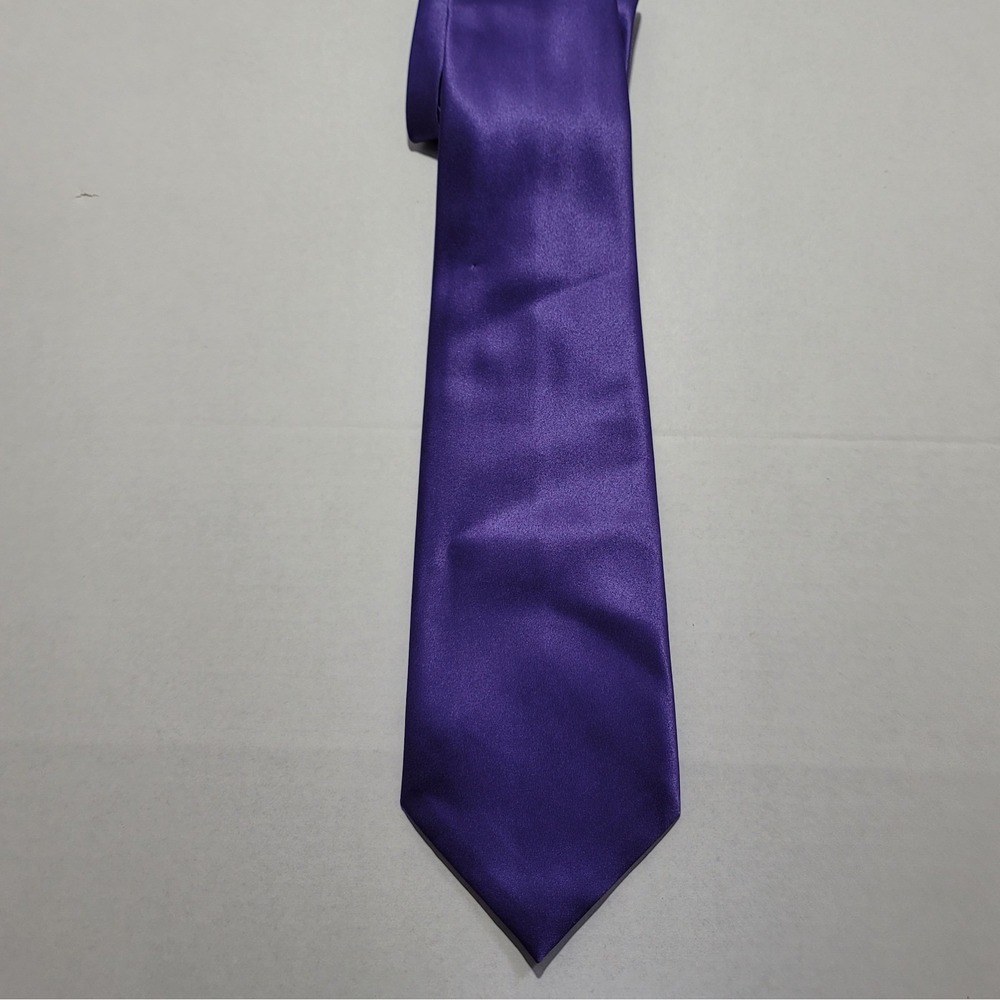 RENE CHAGAL Men's‎ Polyester Handmade Solid Purple Tie